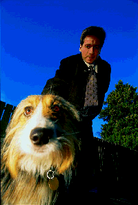 David et son chien Blue